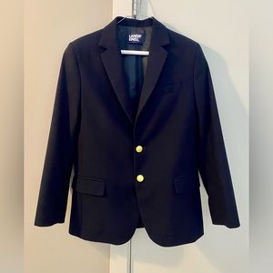 Boys’ Size 14 Navy Blue Blazer with Gold-Tone Buttons